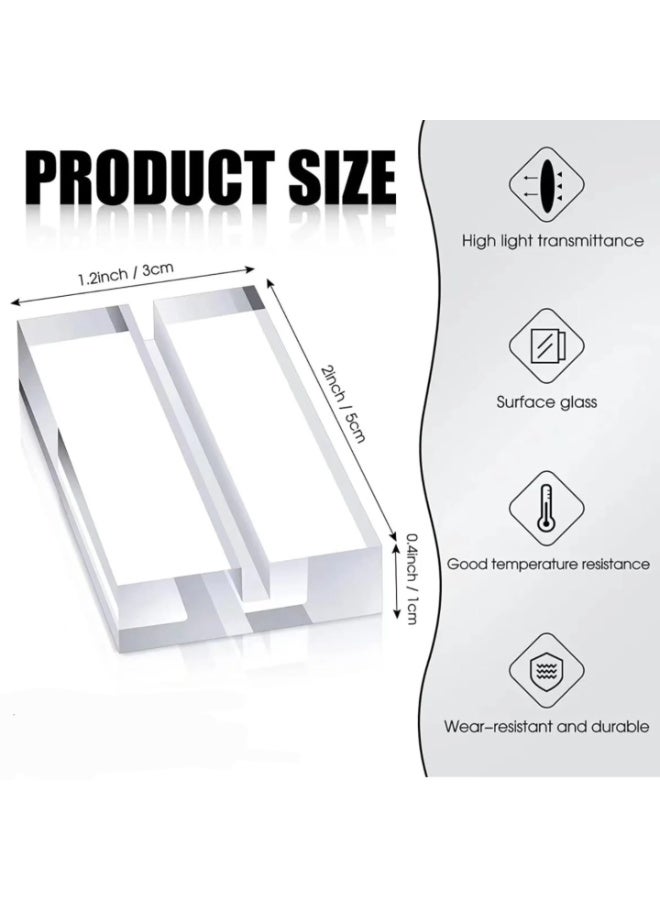 حوامل بطاقات أكريليك شفافة – قواعد عرض أرقام الطاولات ولافتات الزفاف للصور والمكاتب والقوائم، طقم 6 قطع - Image 3
